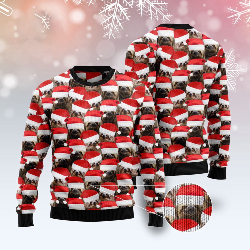 Sloth Group Awesome Ugly Christmas Sweater Funny Ugly Christmas Sweater Cool Christmas Gifts