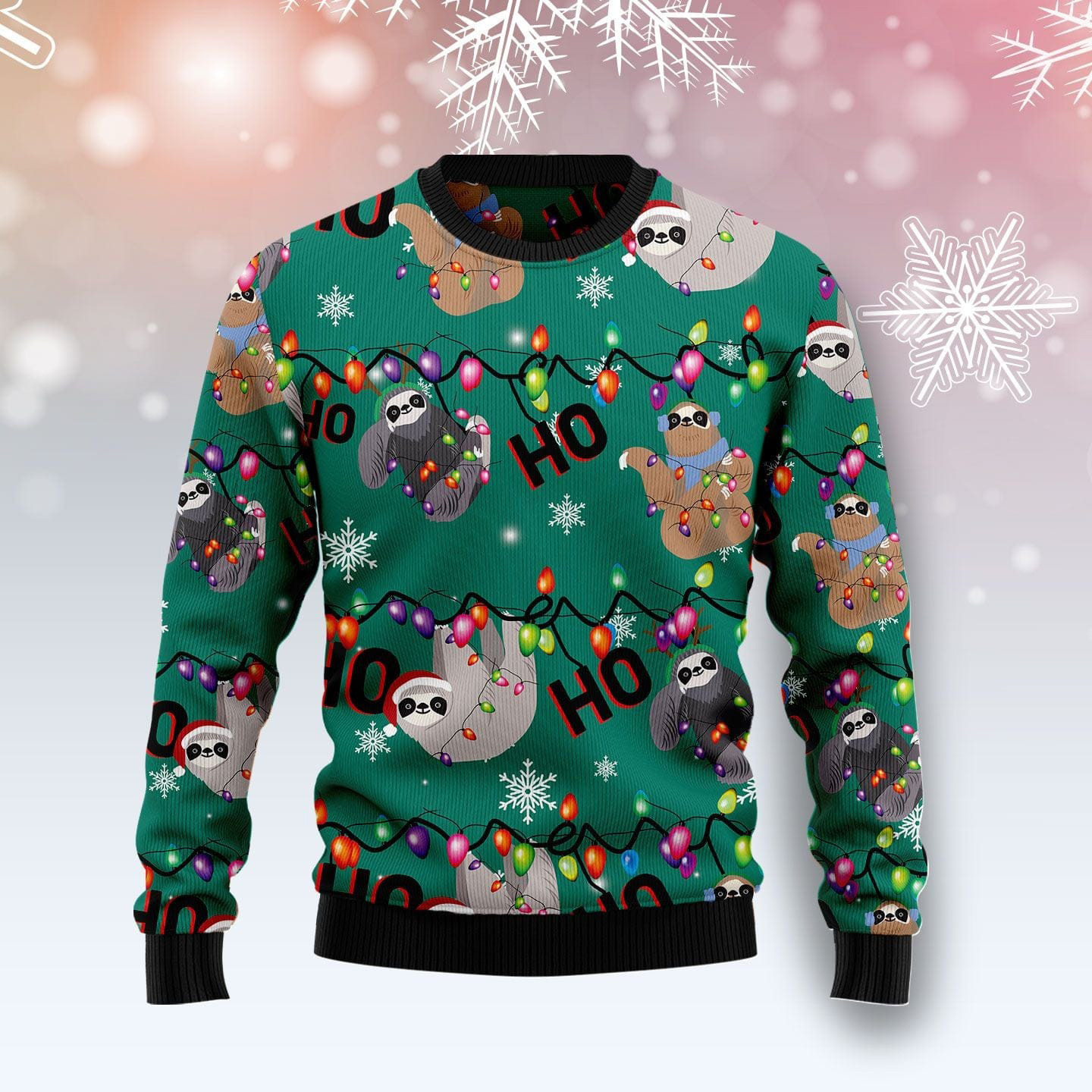Sloth Hohoho Ugly Christmas Sweater Cute Christmas Clothes Funny Sweater