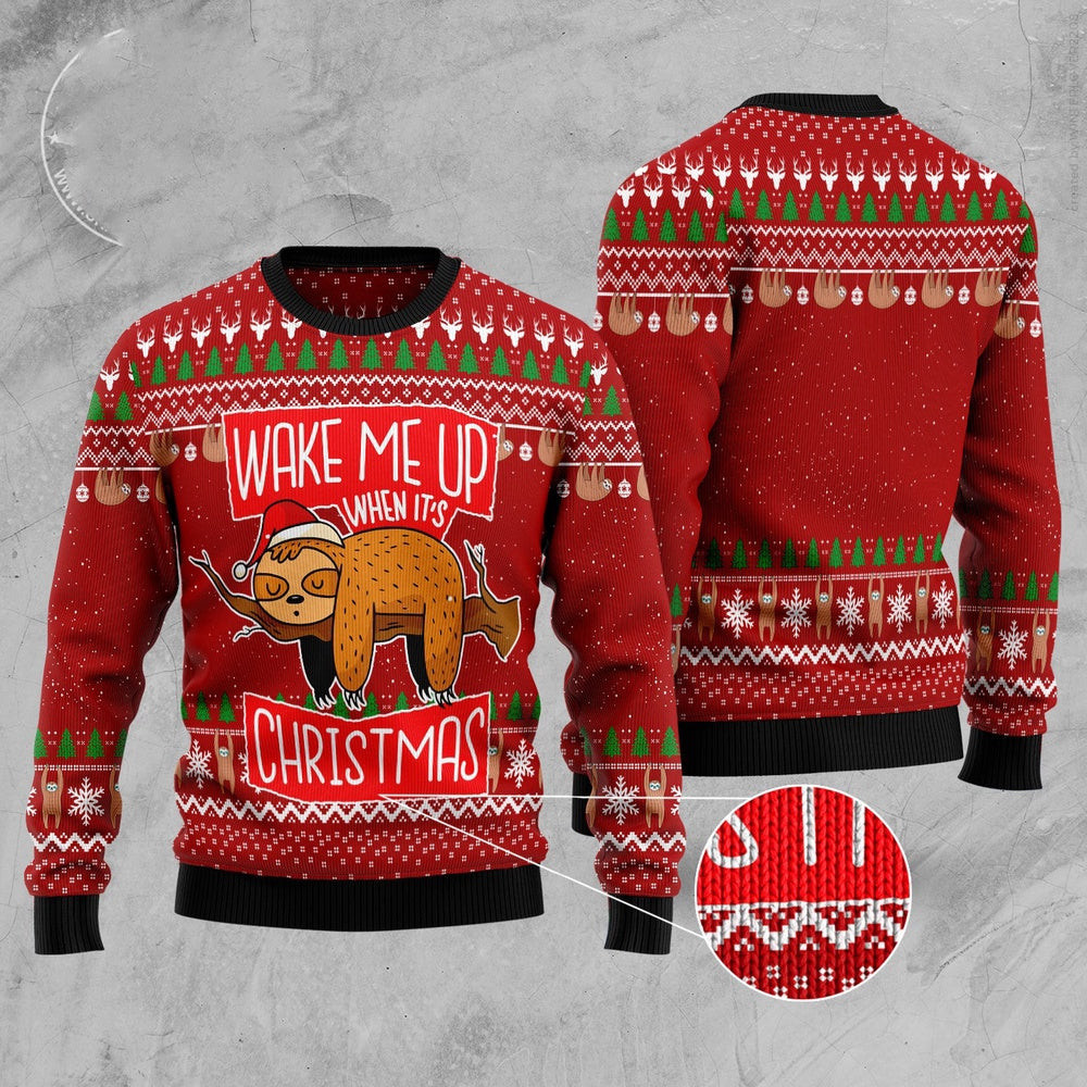 Sloth It'S Christmas Ugly Christmas Sweater Funny Ugly Christmas Sweater Cool Christmas Gifts