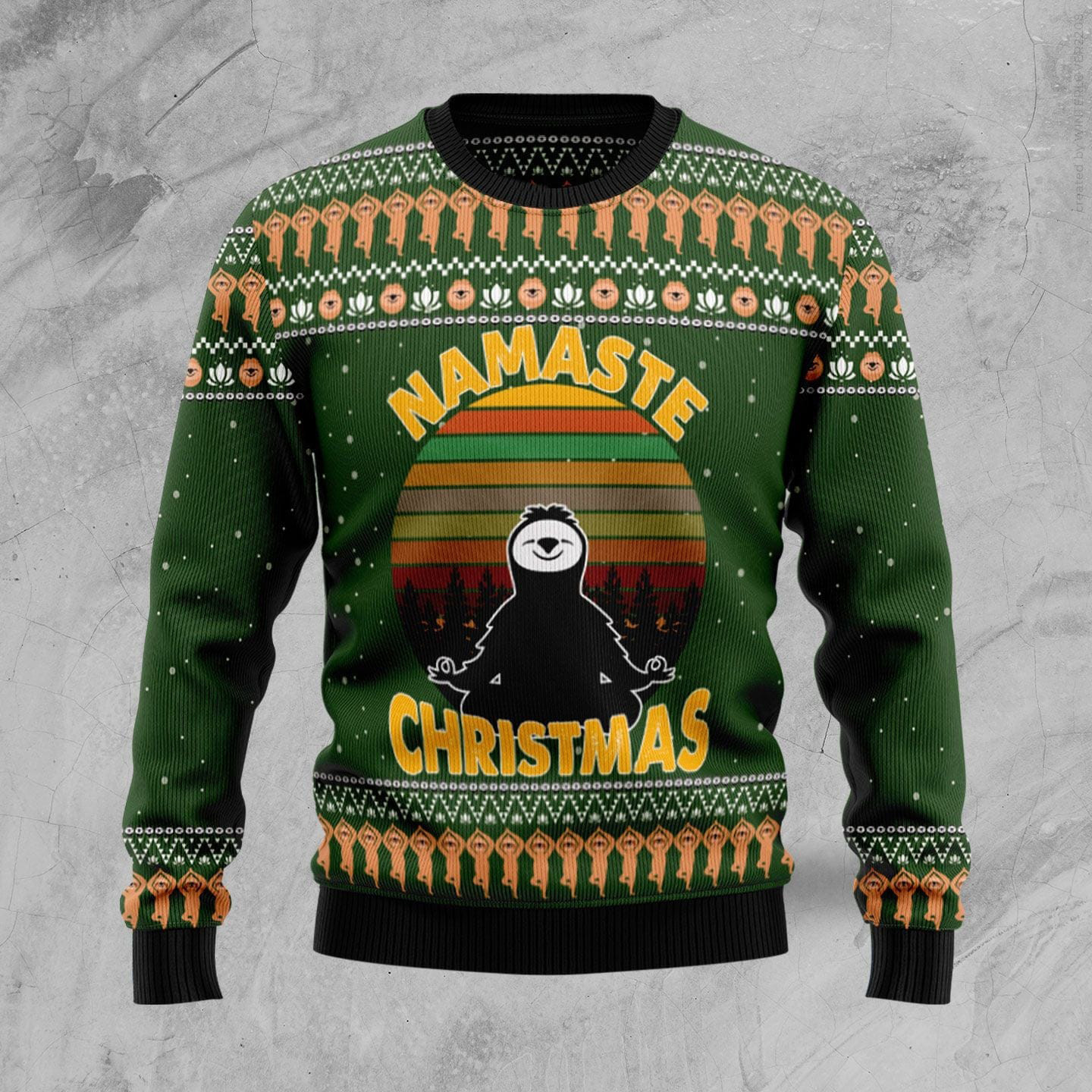 Sloth Namaste Ugly Christmas Sweater Animal Themed Christmas Presents For Him