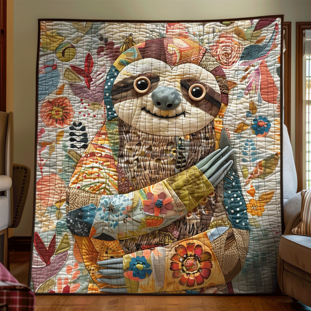 Sloth Paradise Quilted Blanket Gifts For Sloth Lovers