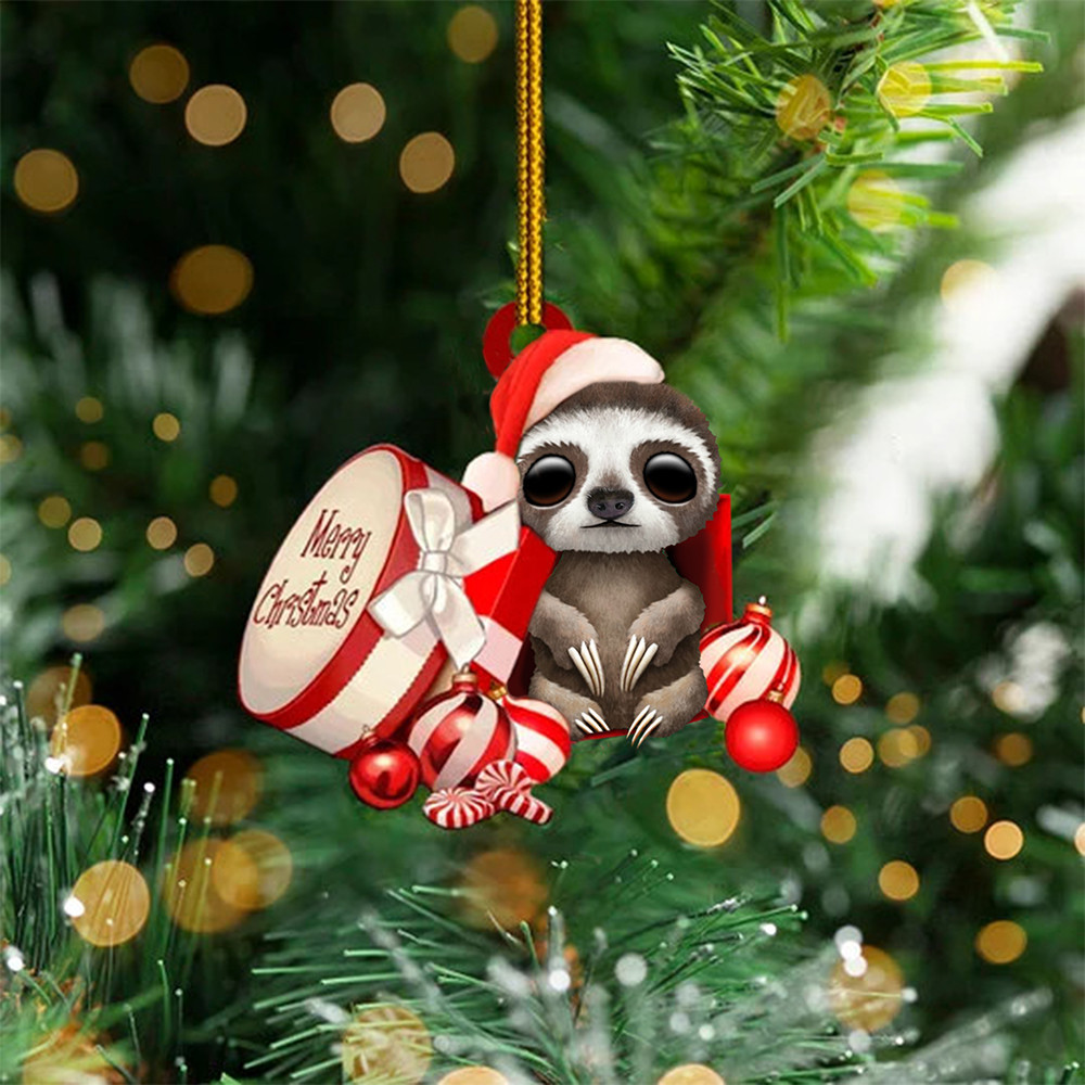 Sloth Santa Ornament Adorable Sloth Hanging Xmas Tree Home Decor Ideas 2024