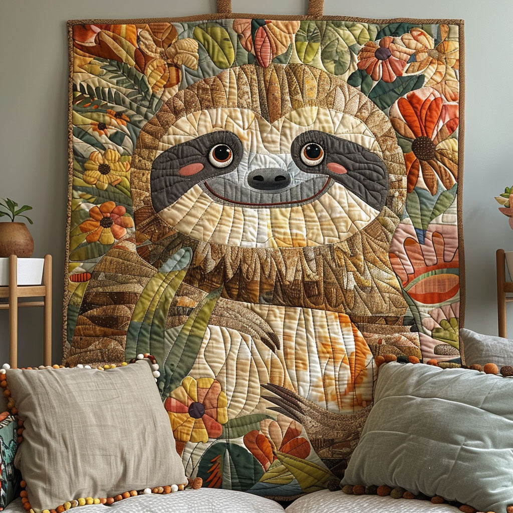 Sloth Snooze Quilted Blanket Gifts For Sloth Lovers