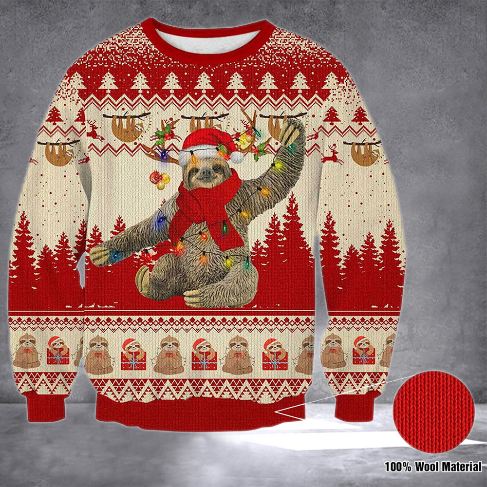 Sloth Sweater Sloth Lover Cute Ugly Christmas Sweater Gifts For Sibling