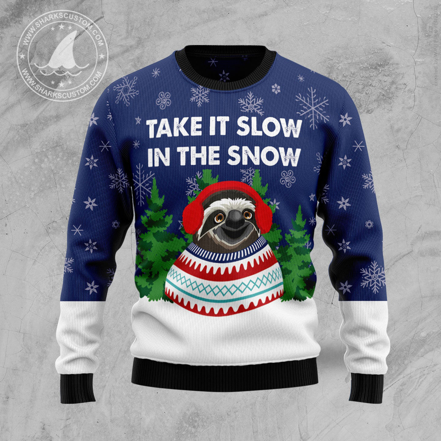 Sloth Take It Slow Ugly Christmas Sweater Festive Clothing Christmas Gifts For Men