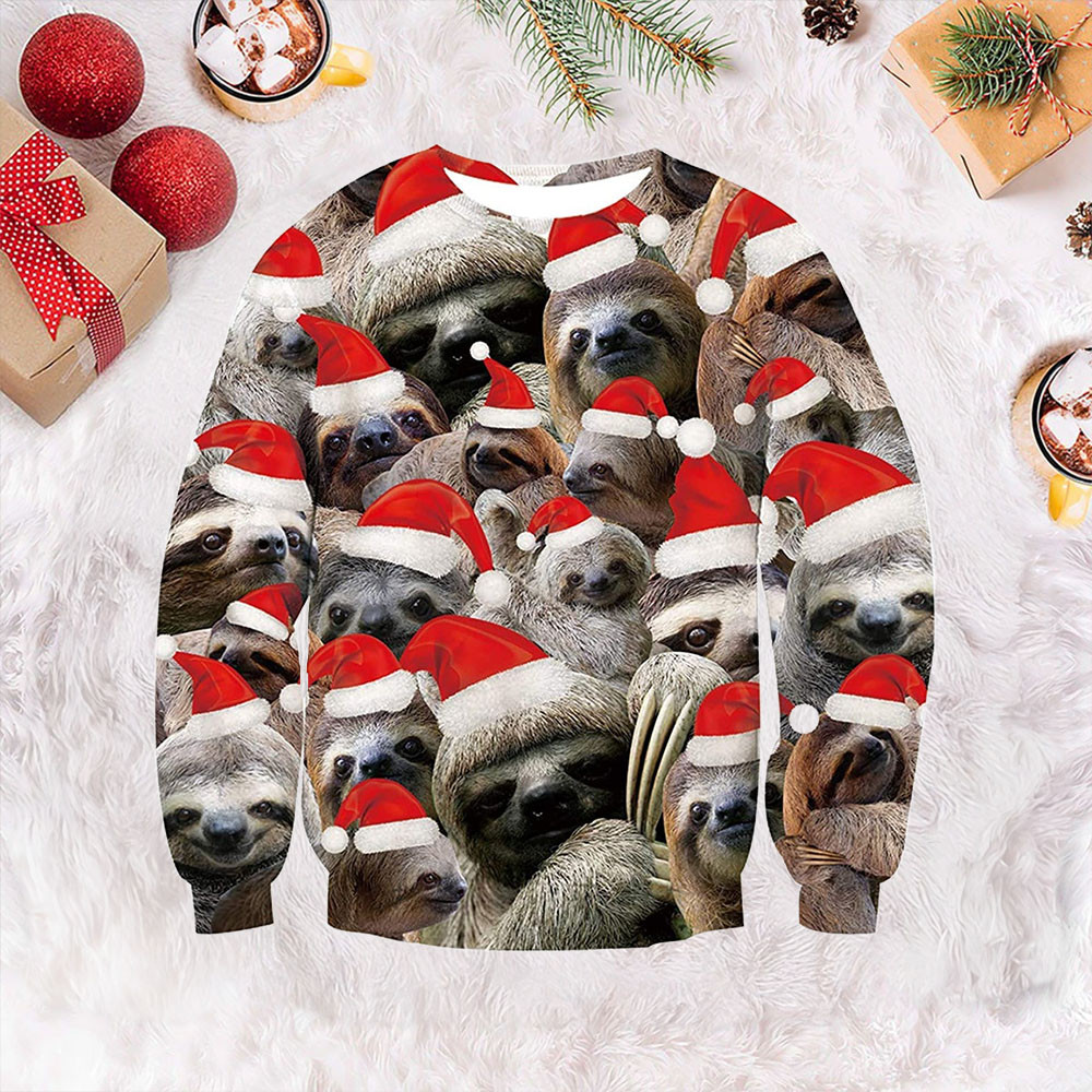 Sloths Ugly Christmas Sweater Sloth Lovers Pretty Xmas Sweaters Gifts For Friends