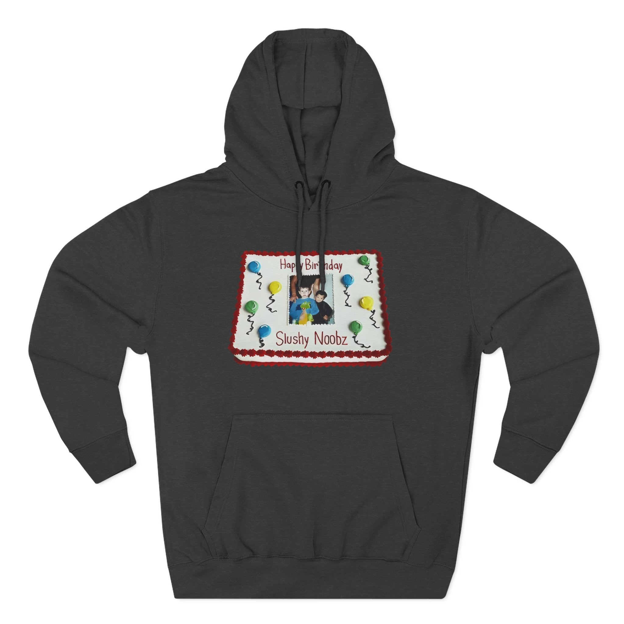 Slushy Noobz Merch Birthday Cake Black Hoodie Gifts For Girlfriend