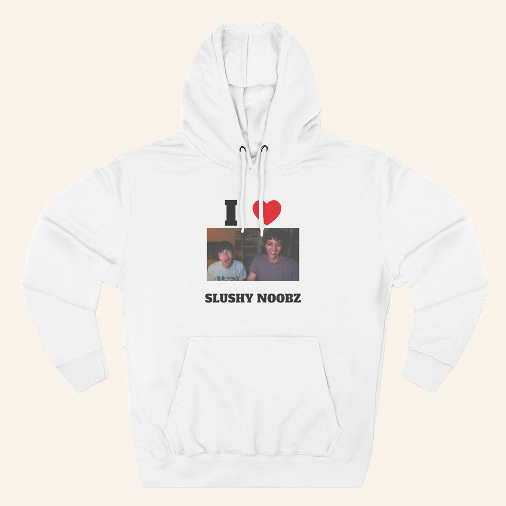 Slushy Noobz Merch I Heart Slushy Noobz White Hoodie Christmas Gift Ideas For Fans Slushy Noobz Merch I Heart Slushy Noobz White Hoodie Christmas Gift Ideas For Fans