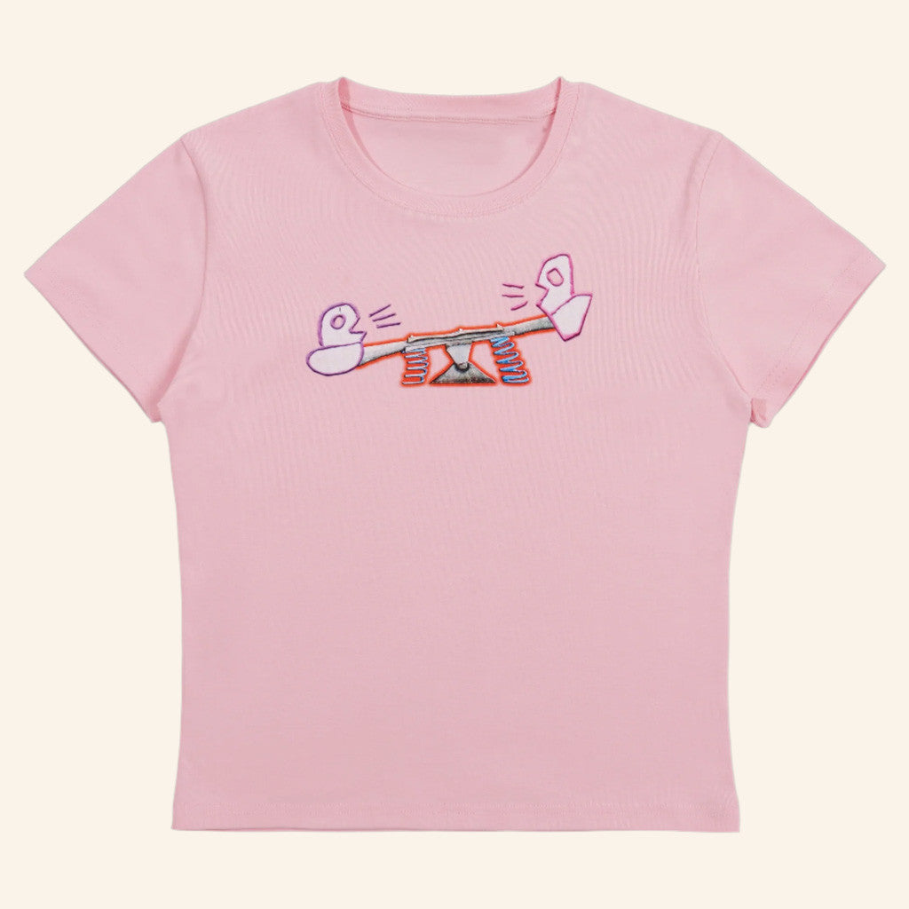 Slushy Noobz Merch Seesaw Pink Baby Tee Gifts For Girlfriend Slushy Noobz Merch Seesaw Pink Baby Tee Gifts For Girlfriend