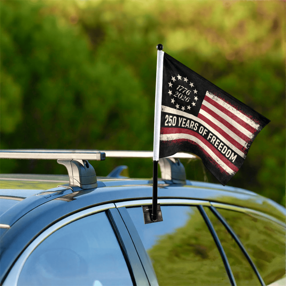 Small Parades 250 Years American Betsy Ross Car Flag Independence Day Gift Ideas