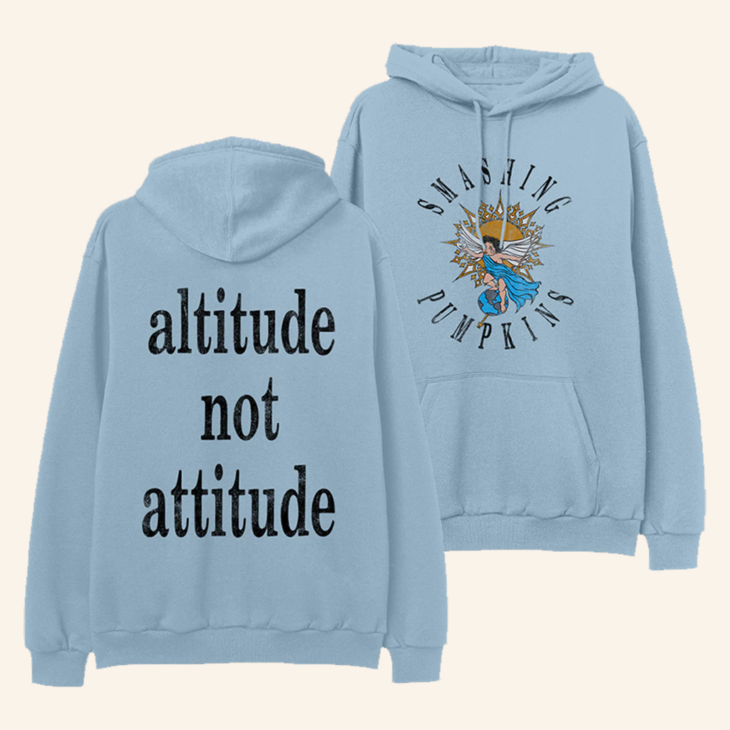 Smashing Pumpkins Merch Altitude Not Attitude Hoodie Gifts For Rock Music Lovers