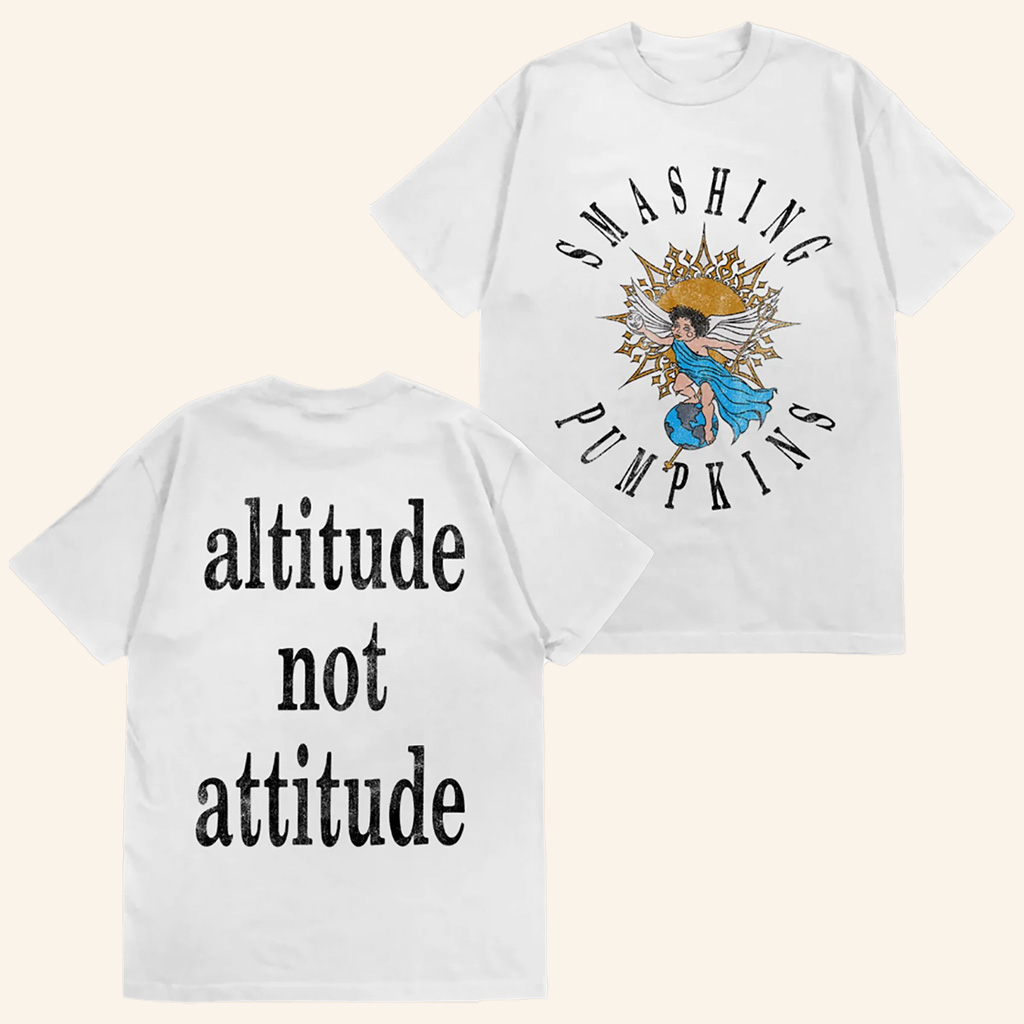 Smashing Pumpkins Merch Altitude Not Attitude T-Shirt Cool Gifts For Rock Lovers