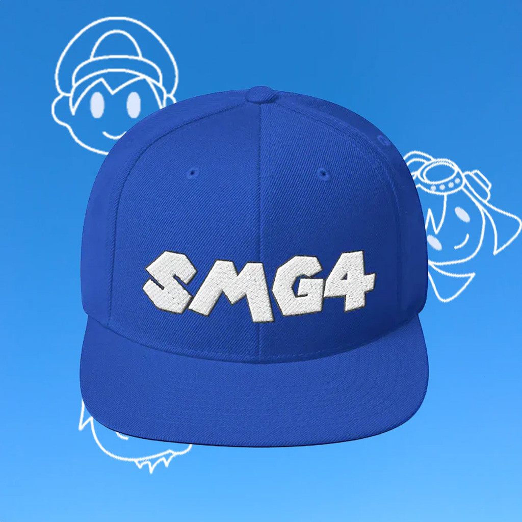 SMG4 Merch SMG4 Signature Snapback Hat Embroidered Birthday Gift For Husband SMG4 Merch SMG4 Signature Snapback Hat Embroidered Birthday Gift For Husband