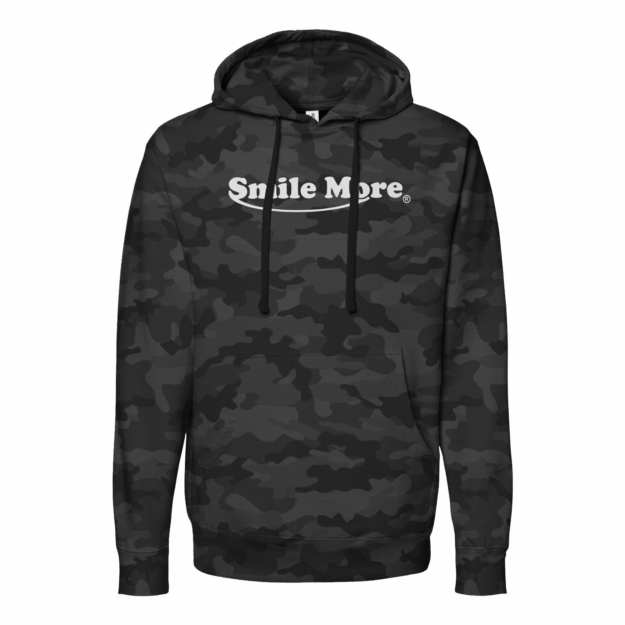 Smile Merch Smile More Camo Hoodie Positivity Message Smile More Hoodie Gifts For Him