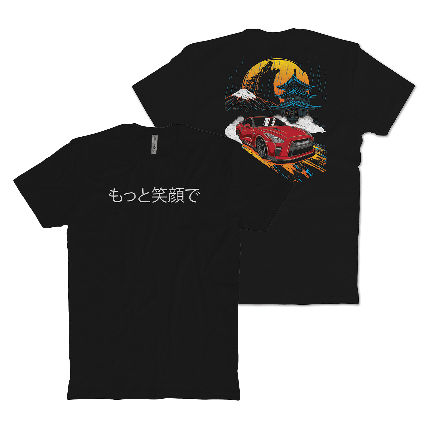 Smile Merch T-Shirt Smile More Japanese Art Shirt Gifts For Car Enthusiasts