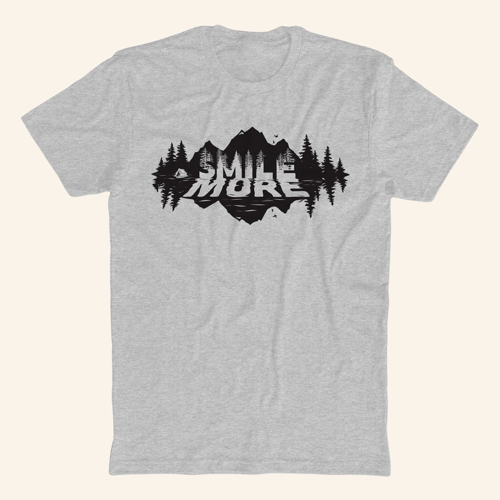 Smile More Merch Camping T-Shirt Great Presents For Camping Lovers