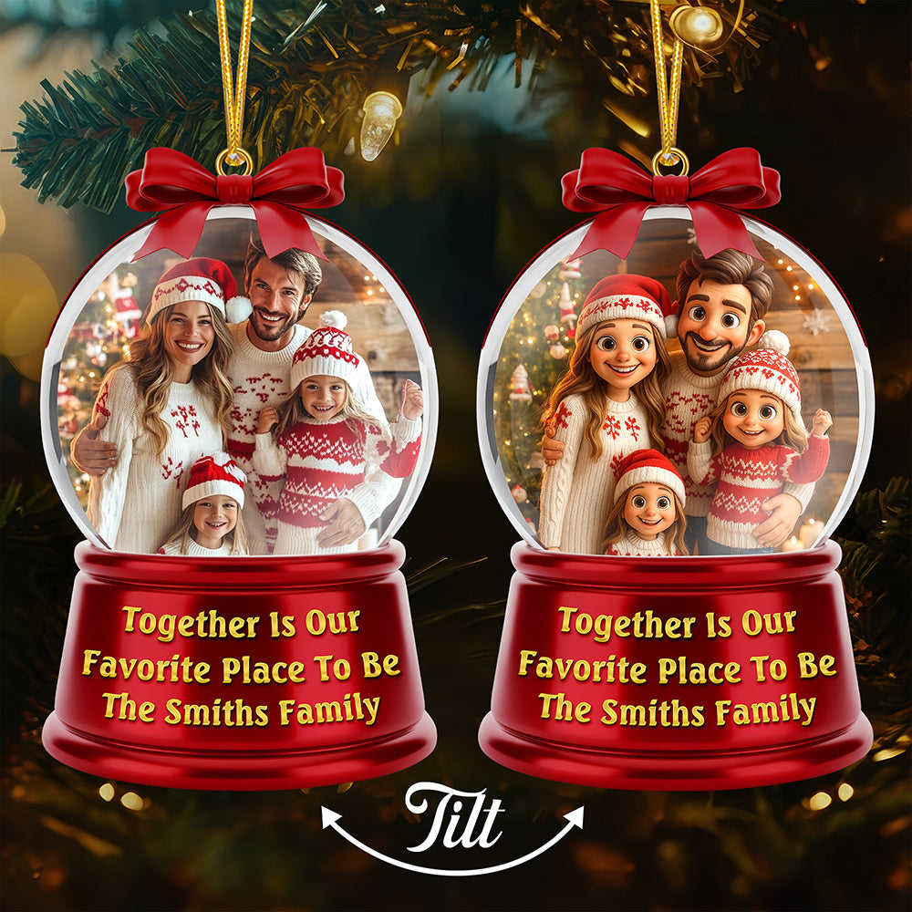 Smiling Family Christmas Lenticular Ornament - Custom Photo Gifts For Family - Fun Holiday Ornament Gift Smiling Family Christmas Lenticular Ornament - Custom Photo Gifts For Family - Fun Holiday Ornament Gift