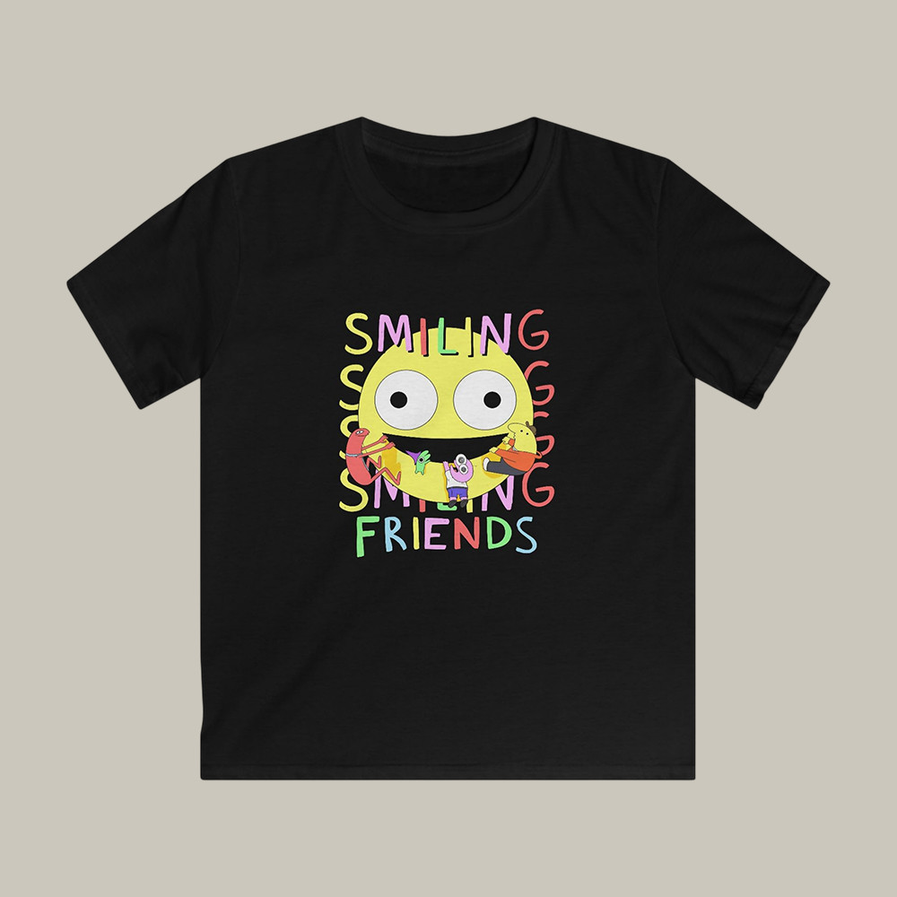 Smiling Friends Funk Pop T-Shirt Cartoon Themed Smiling Friends Clothes Best Gift For Him