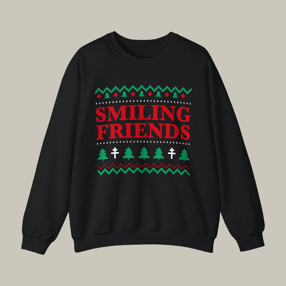 Smiling Friends Funko Pop Holiday Sweatshirt Smiling Friends Apparel Present For Her