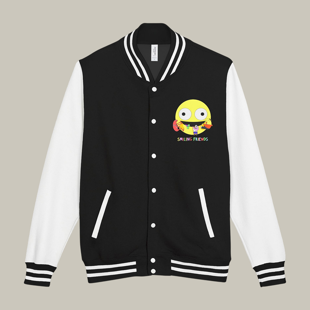 Smiling Friends Graphic Bomber Jacket Smiling Friends Clothing Unique Gift For Adults