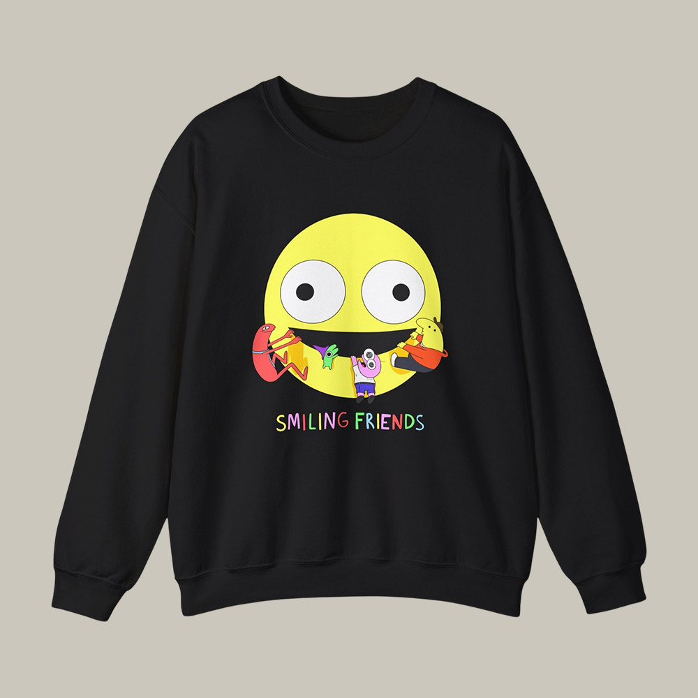 Smiling Friends Graphic Sweatshirt Funny Smiling Friends Clothing Best Gift For Her