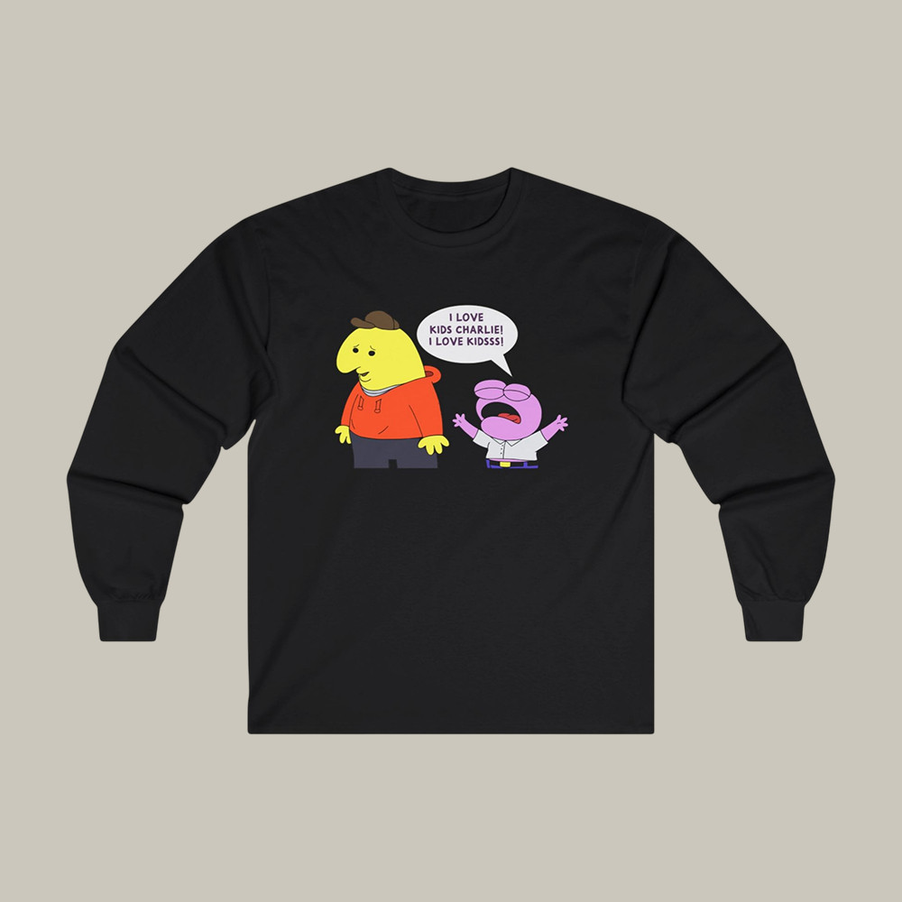 Smiling Friends I Love Kids Long Sleeve Shirt Adult Swim Series Smiling Friends Merch