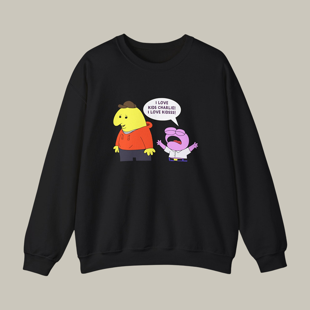 Smiling Friends I Love Kids Sweatshirt Smiling Friends Funko Pop Merch Present Ideas