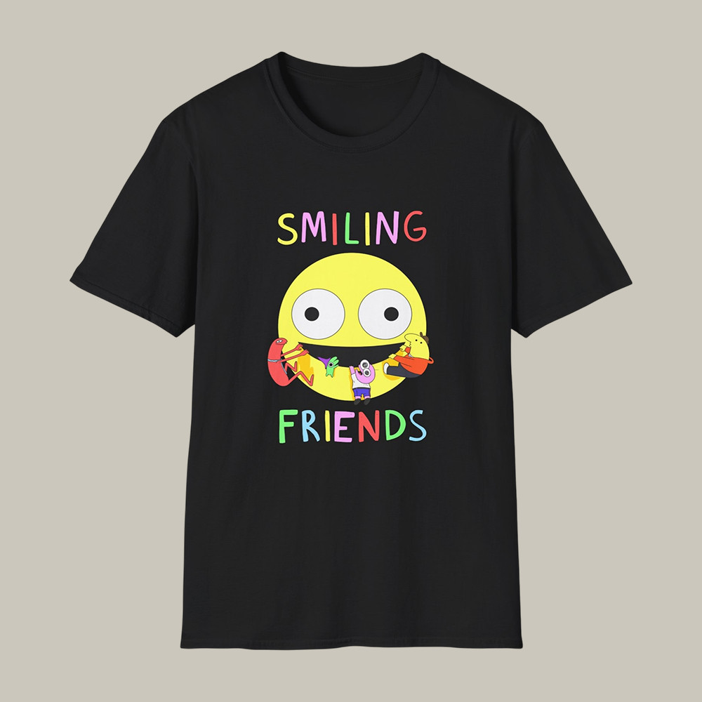 Smiling Friends Logo T-Shirt Smiling Friends Show Merch Fan Gift For Boyfriend