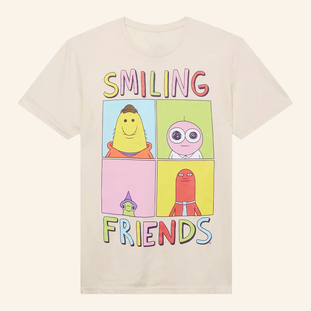 Smiling Friends Merch Smiling Friends Character Grid Girls T-Shirt Christmas Gifts For Her