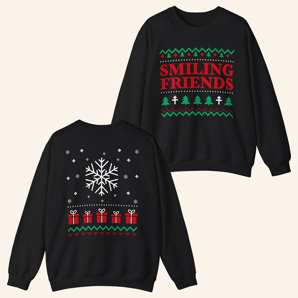 Smiling Friends Merch Smiling Friends Christmas Sweatshirt Gifts Ideas For Boyfriend