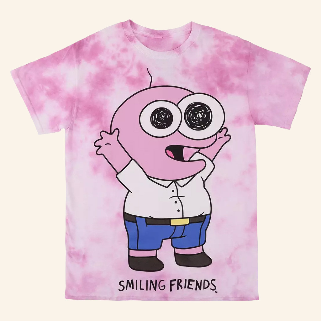 Smiling Friends Merch Smiling Friends Pim Pink Tie Dye T-Shirt Xmas Gifts For Daughter Smiling Friends Merch Smiling Friends Pim Pink Tie Dye T-Shirt Xmas Gifts For Daughter