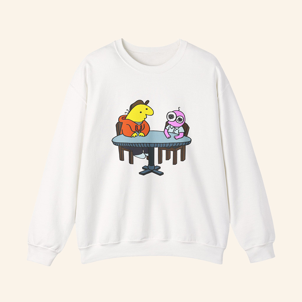 Smiling Friends Merch Smiling Friends Sweatshirt White Xmas Gifts For Daughter