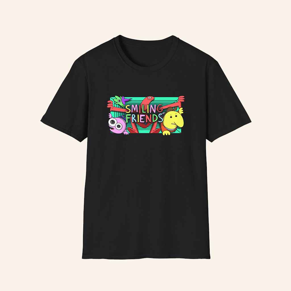Smiling Friends Merch Smiling Friends T-Shirt Black Birthday Gift Ideas For Him