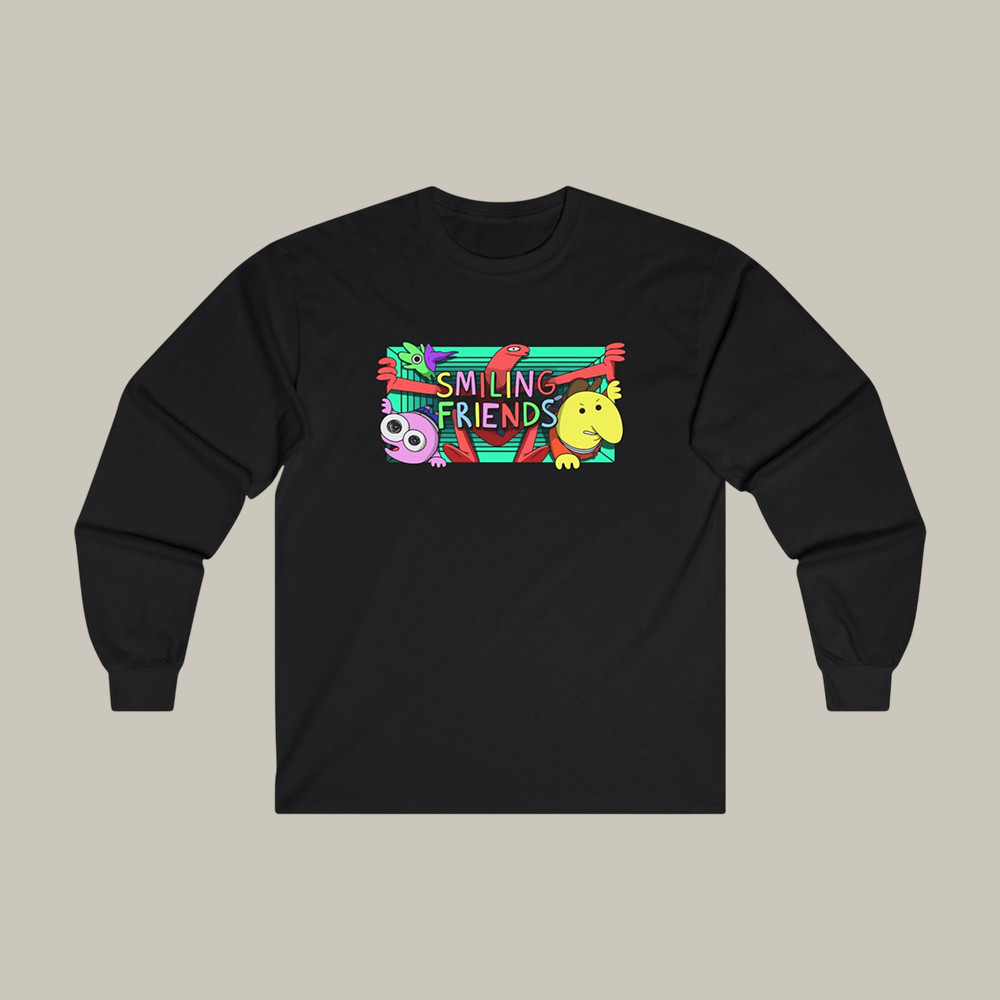 Smiling Friends Pim Charlie Alan Glep Long Sleeve Shirt Smiling Friends Apparel Gift For Friend
