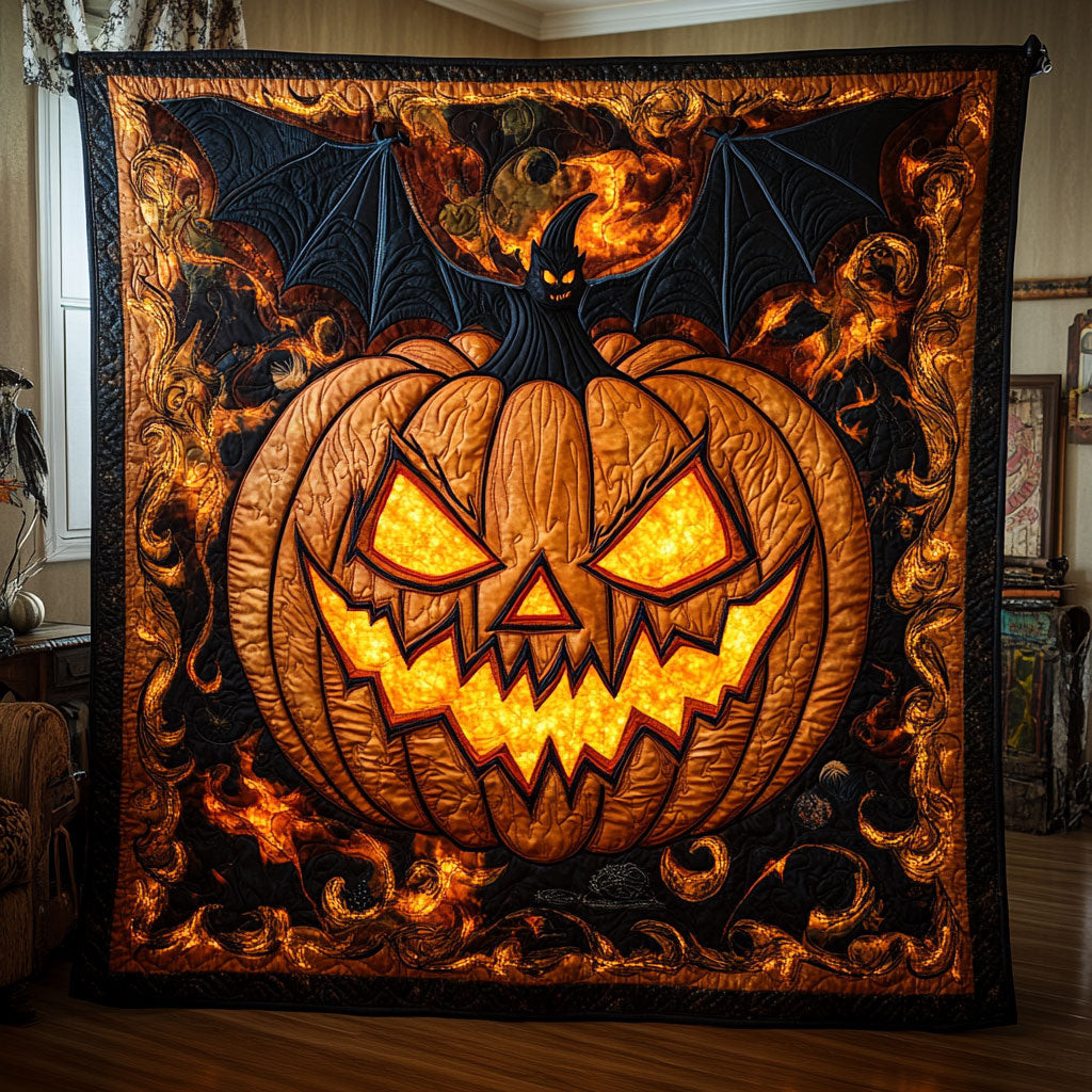 Smiling Shadows Quilt Gifts Decor For Friends and Husband on Halloween Day