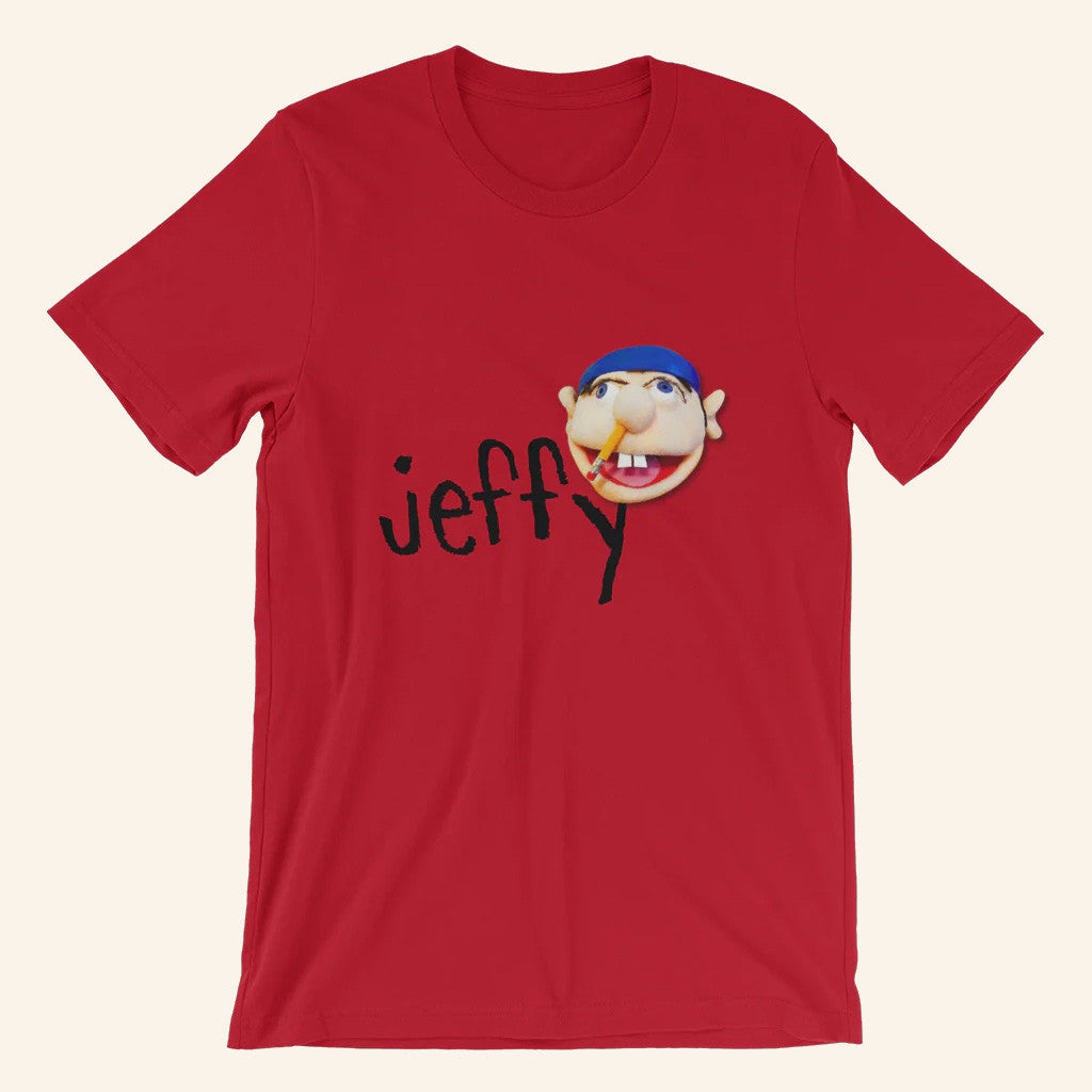 SML Merch Red Jeffy T-Shirt Funny Tees Gift Ideas For Husband