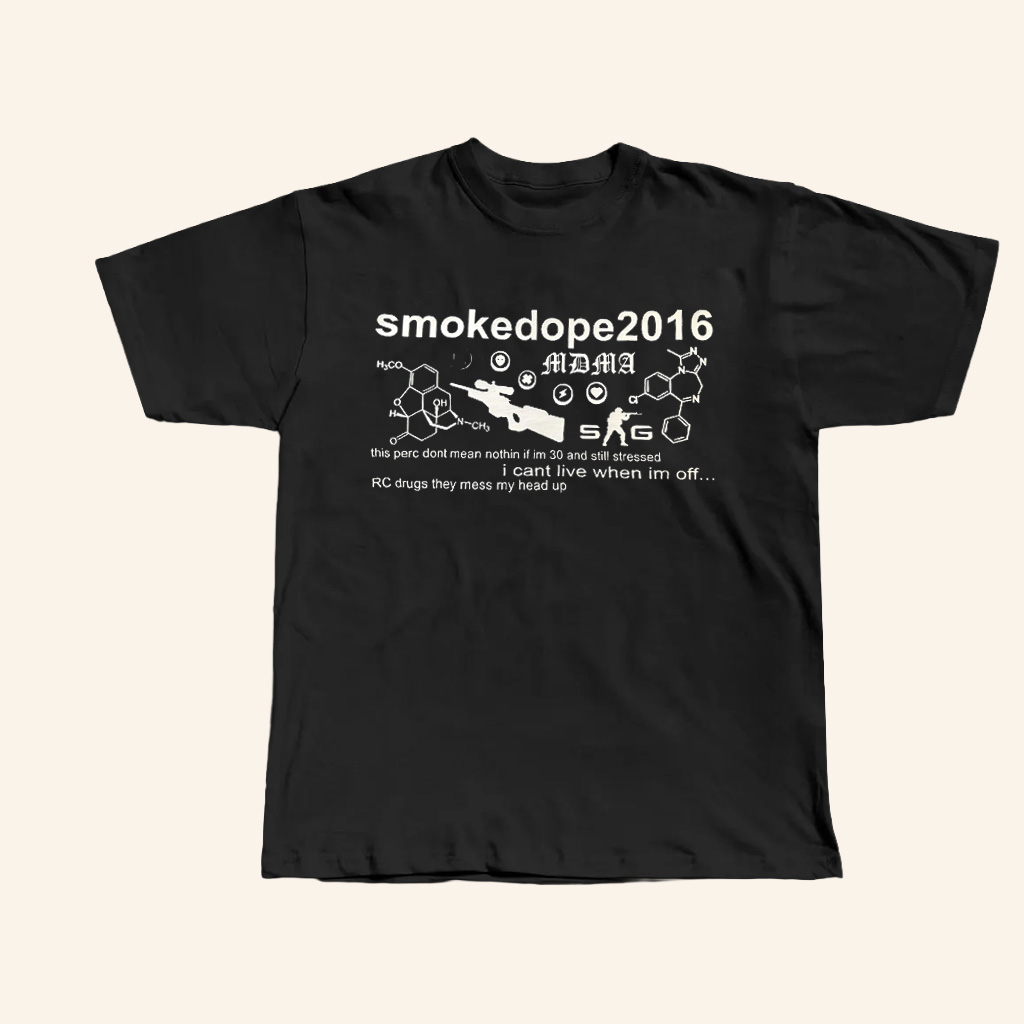 Smokedope2016 Merch Smokedope2016 Shirt Chemical Structures&Atilde;&macr;&Acirc;&iquest;&Acirc;&frac12;T-Shirt Gift Ideas For Music Lovers