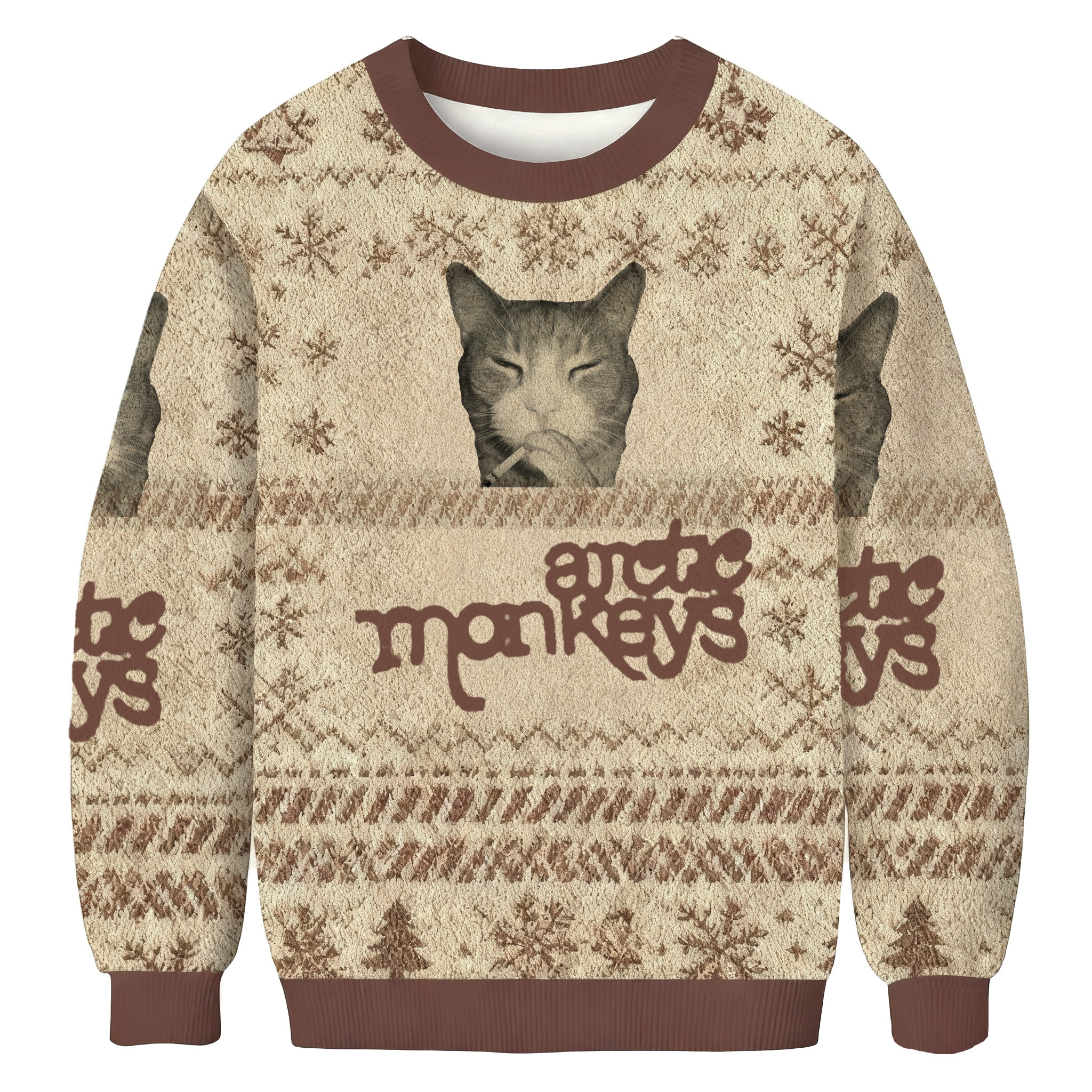Smoking Cat Meme Christmas Ugly Sweater Christmas Outfits Xmas Gifts For Cat Owners