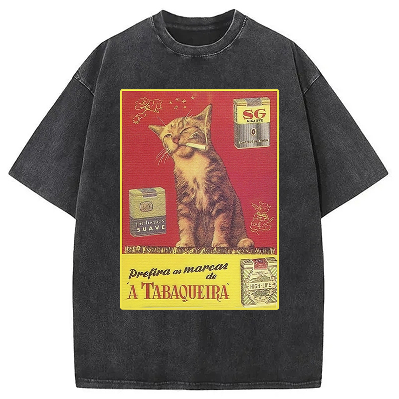 Smoking Shop Washed T-Shirt Casual Oversized Outfit Style Gifts For Best Friend Smoking Shop Washed T-Shirt Casual Oversized Outfit Style Gifts For Best Friend