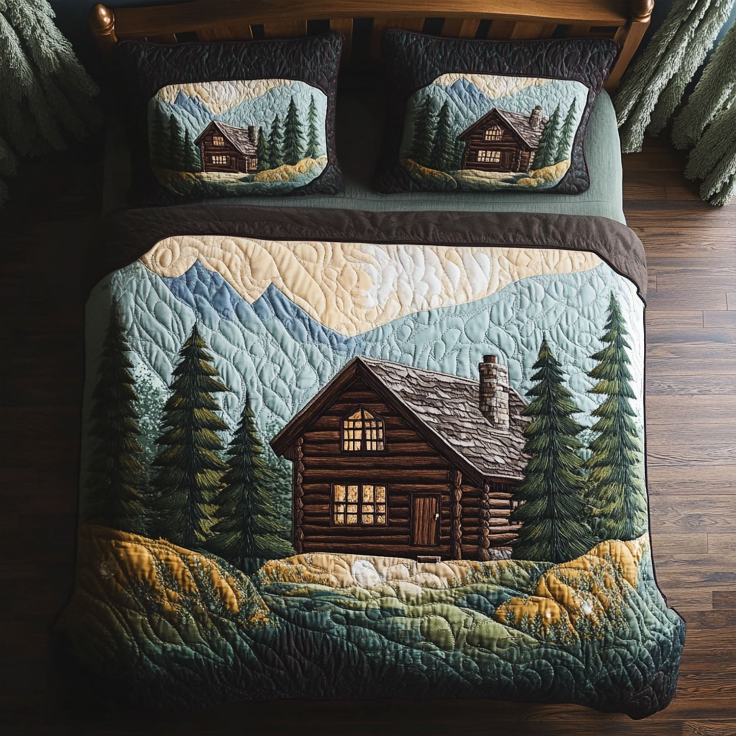 Smoky Hollow Quilted Bedding Set Best Bed Sheet Set Unique Nature Lover Gifts