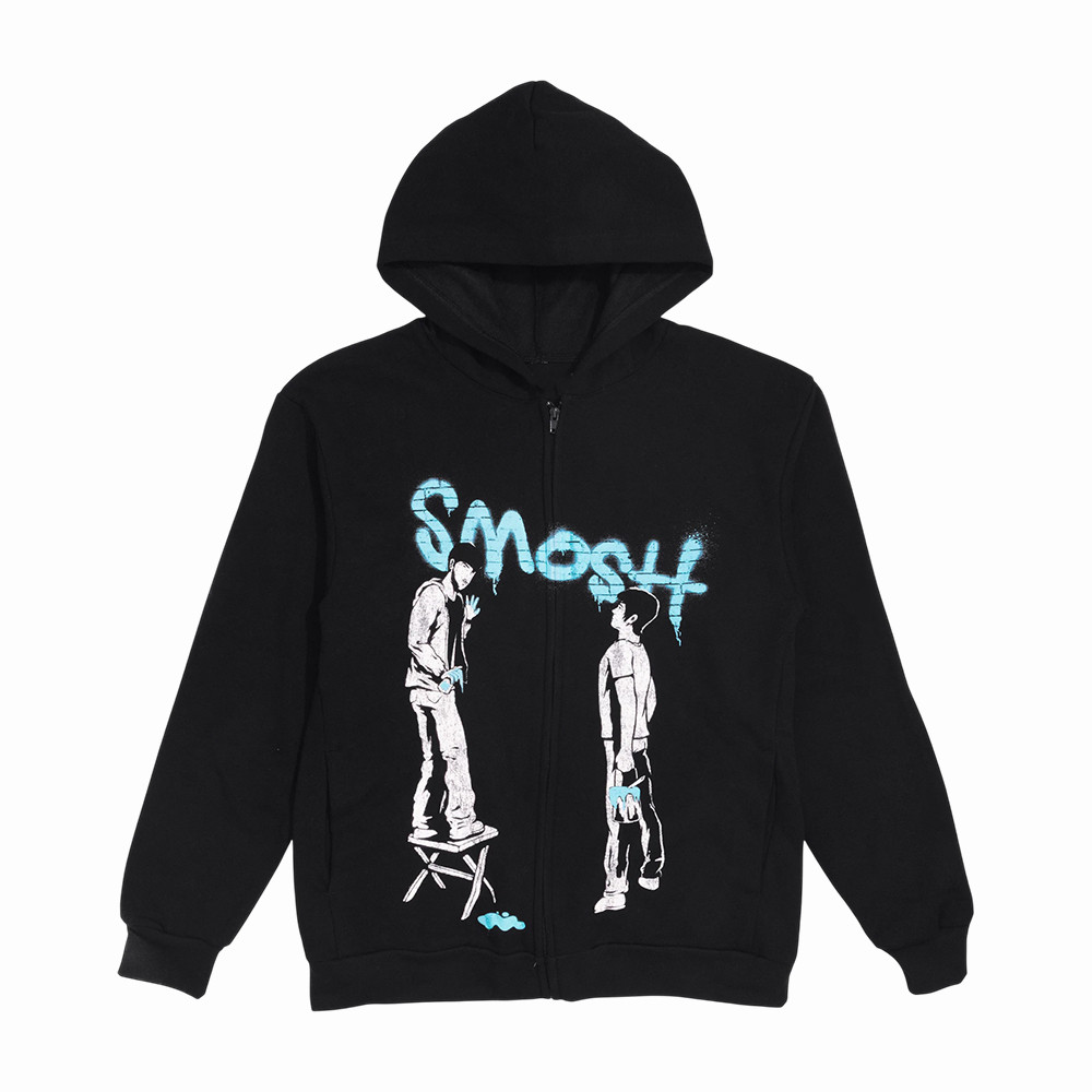 Smosh Graffiti Zip Hoodie Smosh Hooded Sweatshirt Best Gift For Brothers