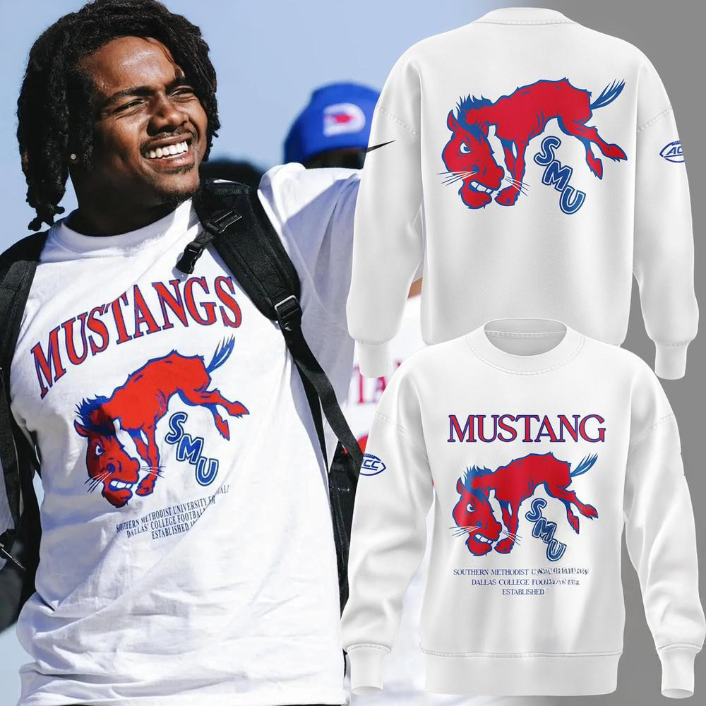 SMU Mustangs Football Limited Edition Sweatshirt Football Themed Gifts
