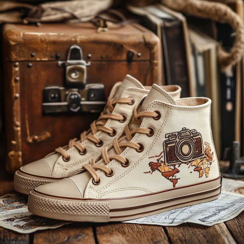 Snapshot Voyager Canvas High Tops Merch For Couples