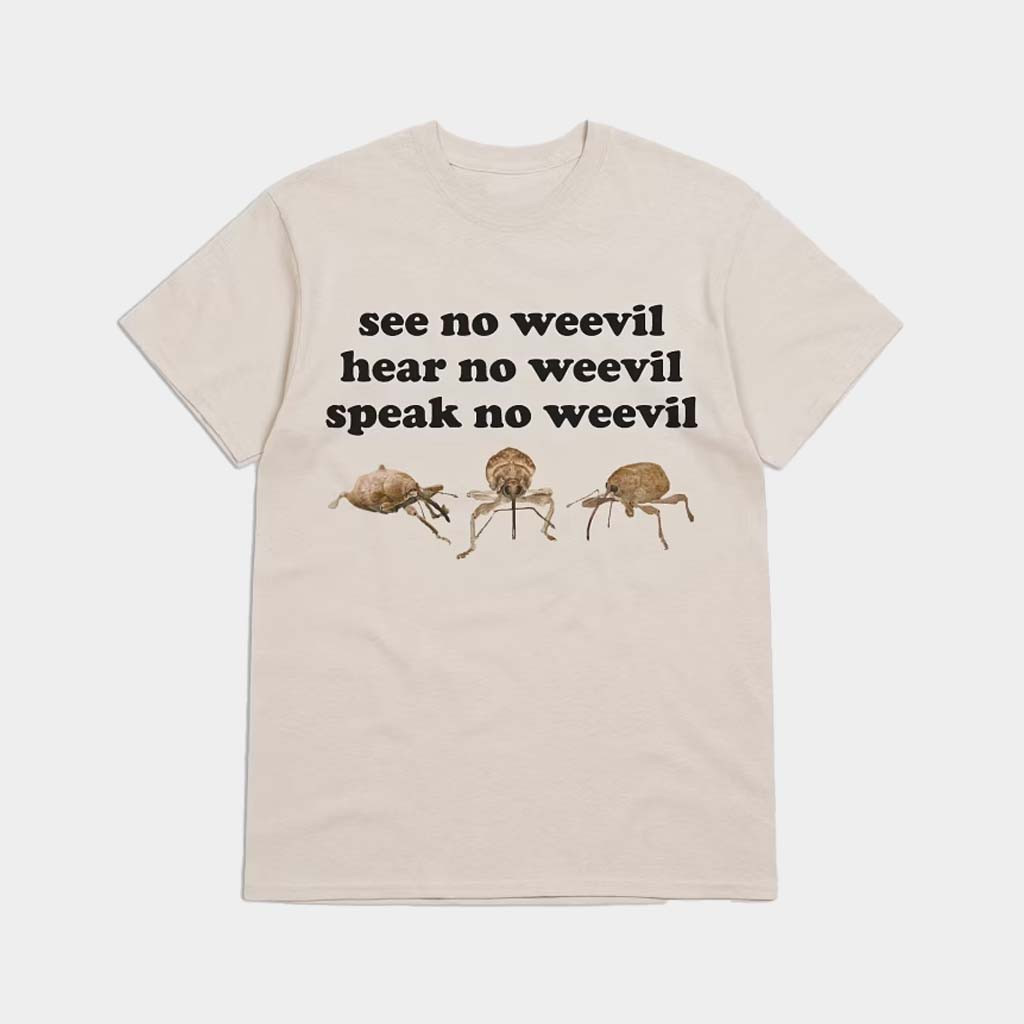 Snazzy Seagull Merch Speak No Weevil T-Shirt Unique Gifts For Husband Snazzy Seagull Merch Speak No Weevil T-Shirt Unique Gifts For Husband