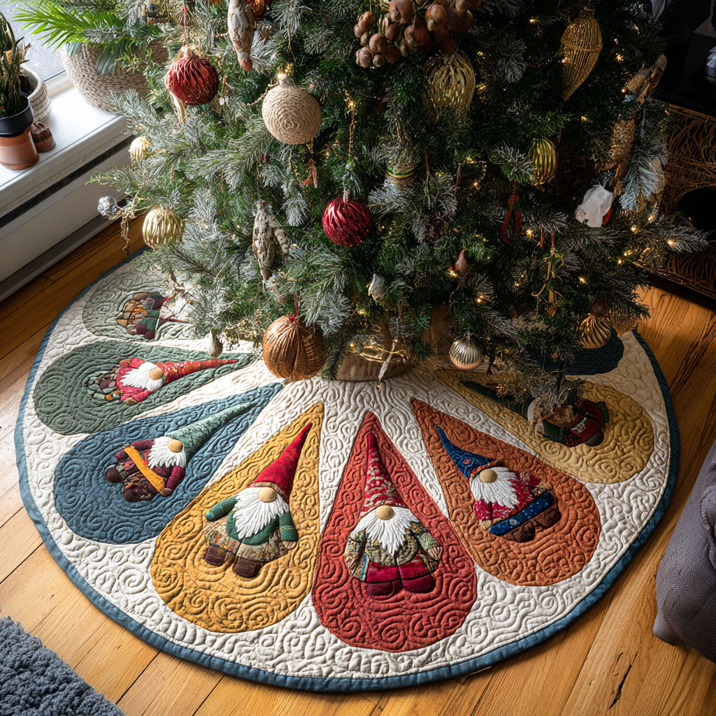 Snickerdoodle Christmas Quilted Tree Skirt Stylish Quilted Tree Skirt to Complete Your Christmas Tree