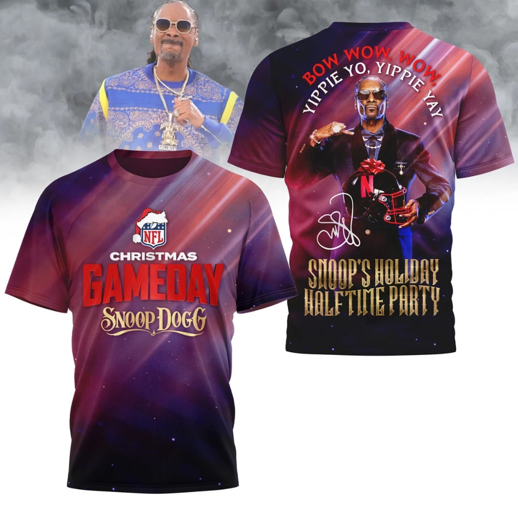 Snoop Dogg Christmas Gameday Shirt Snoop's Holiday Halftime Party T-Shirt Snoop Dogg Merch