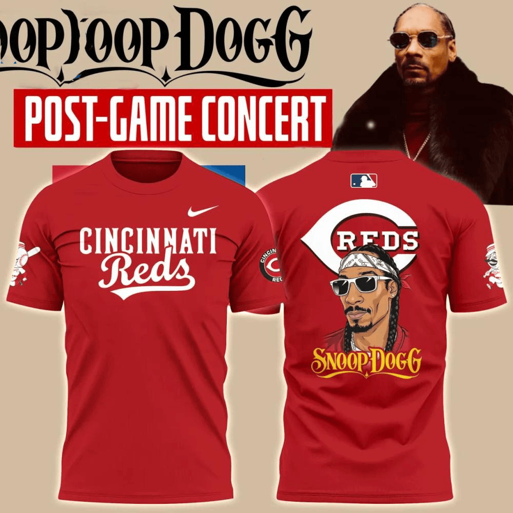 Snoop Dogg Post-Game Concert Cincinnati Reds Shirt Gifts For Husband