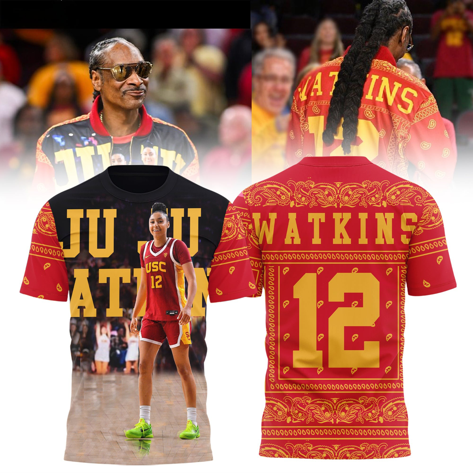 Snoop Dogg Wear JuJu Watkins Shirt USC Trojans T-Shirt Gifts For Husband