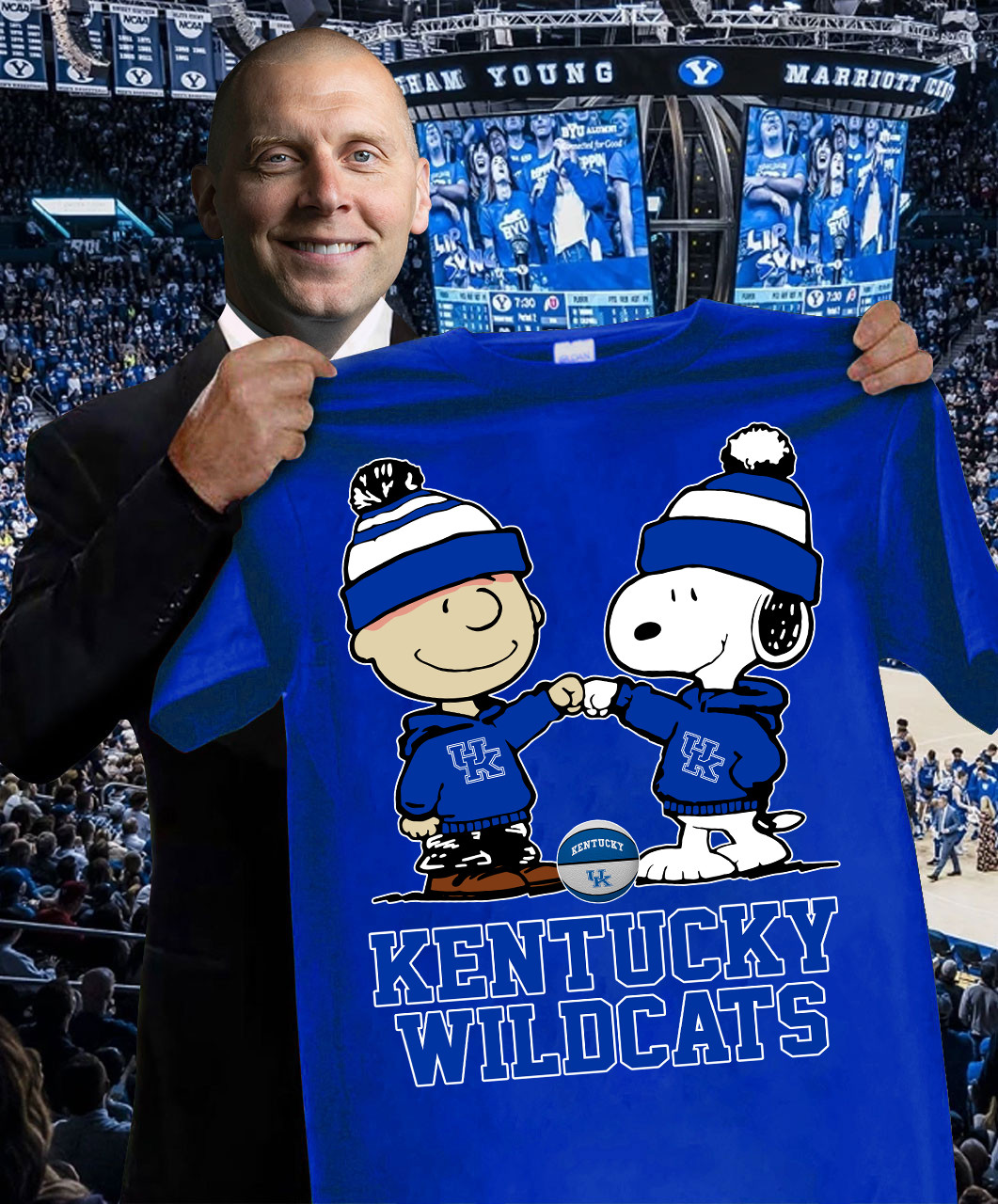 Snoopy And Charlie Brown Kentucky Wildcats T-Shirt Best Gifts For Basketball Lovers