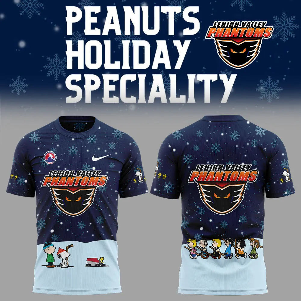 Snoopy And Charlie Lehigh Valley Phantoms T-Shirt Gifts For Ice Hockey Fans